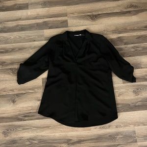 Black Mid Sleeve Blouse